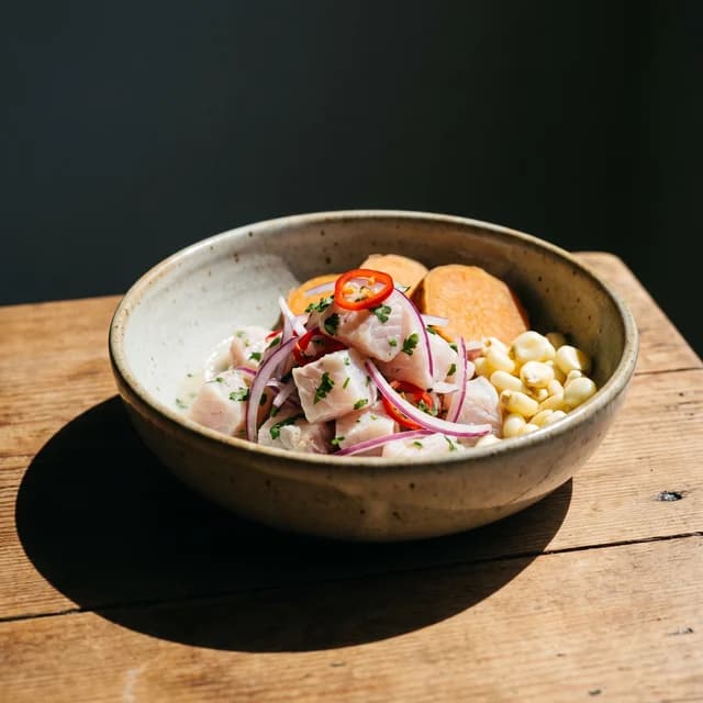 Ceviche, a Peruvian dish