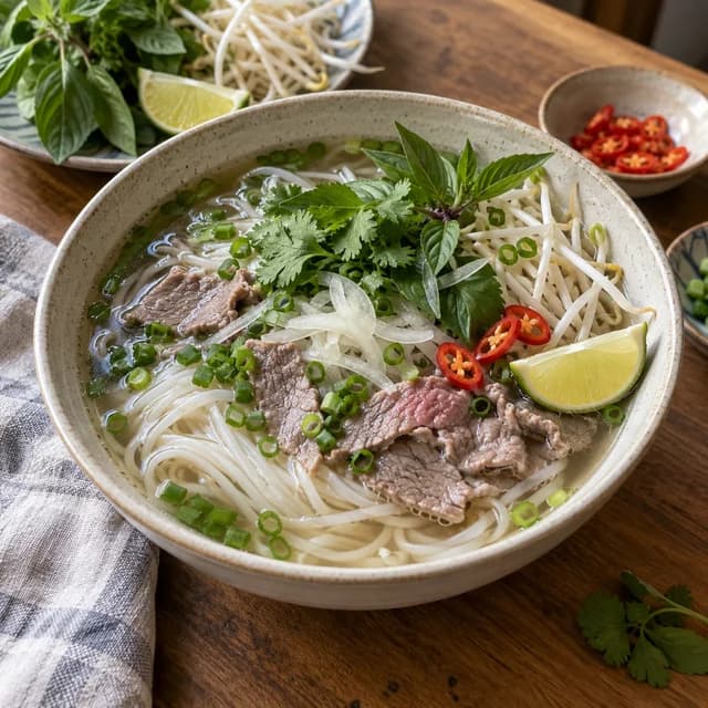 Pho, a Vietnamese dish